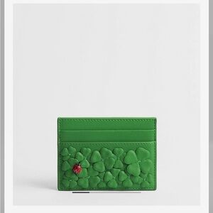 Dior Green Clover Card Holder